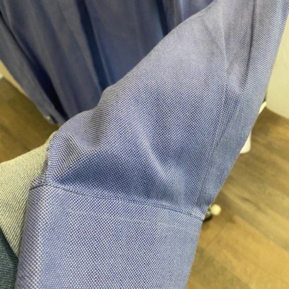 Jack Lipson Mens Blue collared long sleeve button down dress shirt - Picture 5 of 6